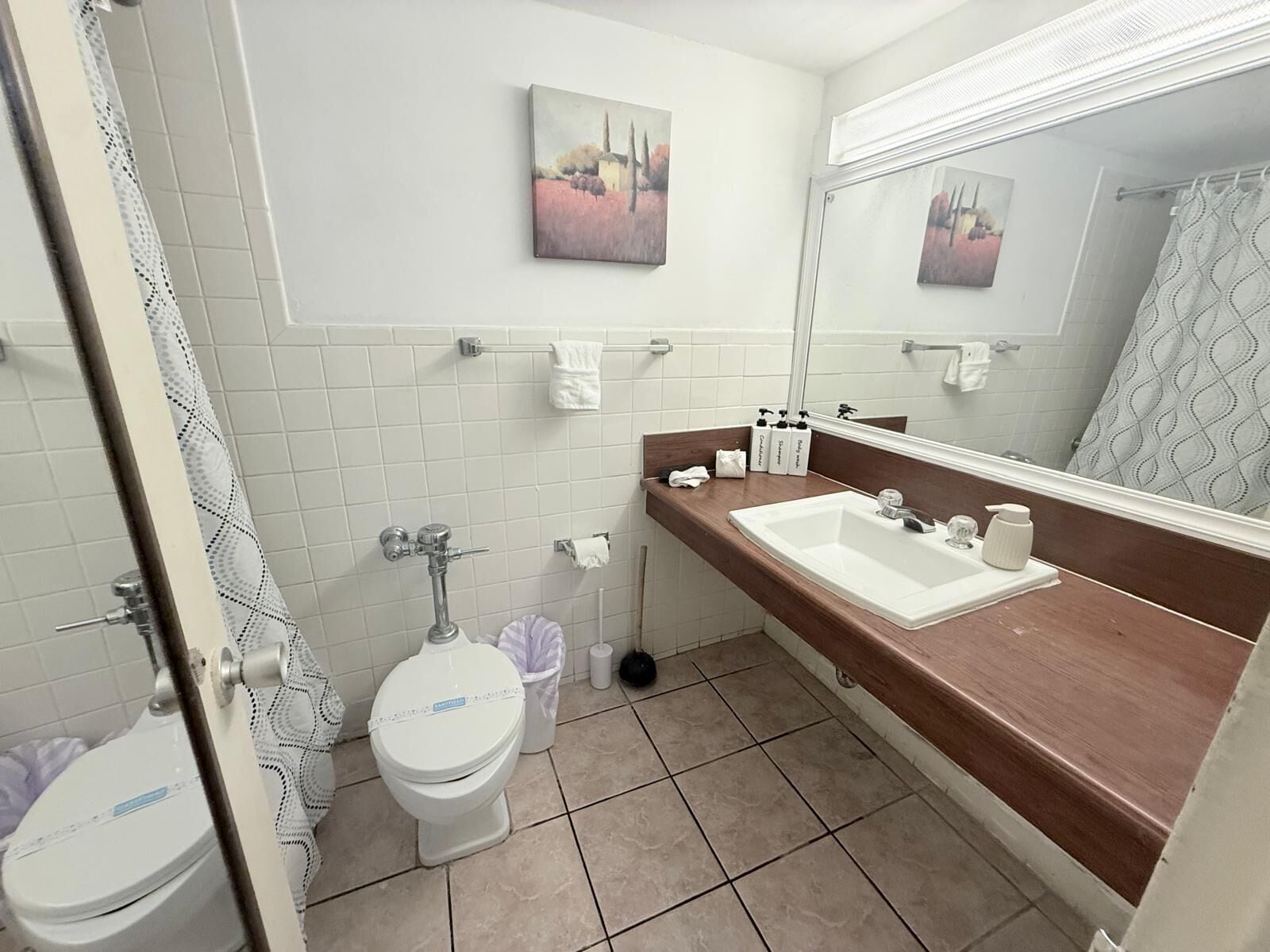 Toallas, jabón, papel de baño 