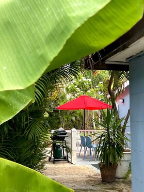Terrace/patio - Dover Apt #3, Beach 5 mins, St Lawrence Gap (Oistins)