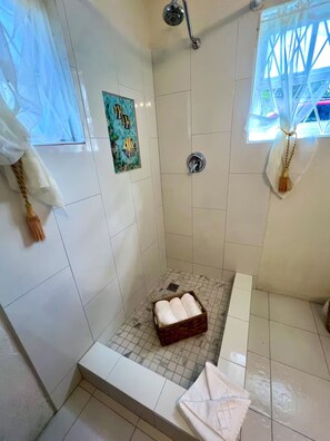 Shower, hair dryer, towels, soap - Dover Apt #3, Beach 5 mins, St Lawrence Gap (Oistins)