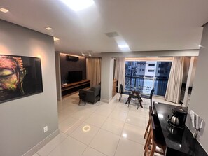 Basic Apartment | Living area - Condominium W/pool in a Prime Location in Jardim Goias - Wsls (Goiânia)