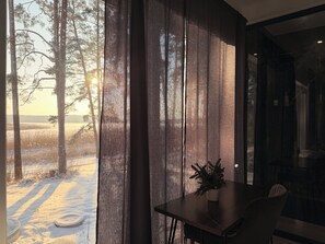 Dining - Quiet Lakefront Cabin for Deep Rest & Nature Retreat | Tahana Haven (Gauja)