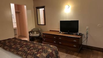 Desk, free WiFi, bed sheets