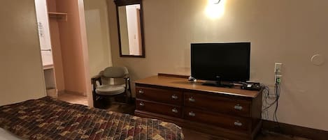 Desk, free WiFi, bed sheets