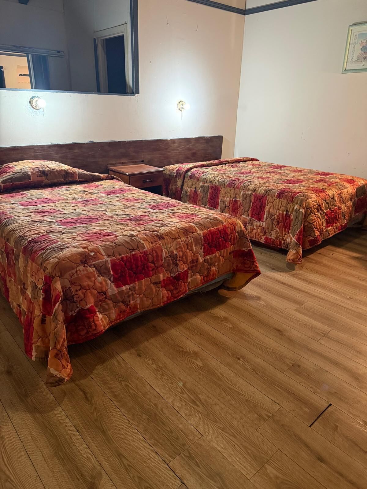 Desk, free WiFi, bed sheets