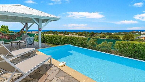 Pool - Rubis & Topaze - Luxury Creole villas, panoramic ocean view (Saint-Francois)