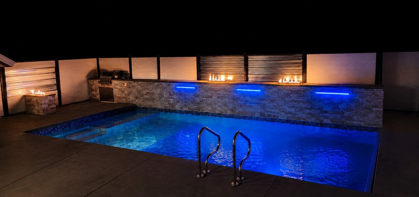 Piscine extérieure, piscine chauffée