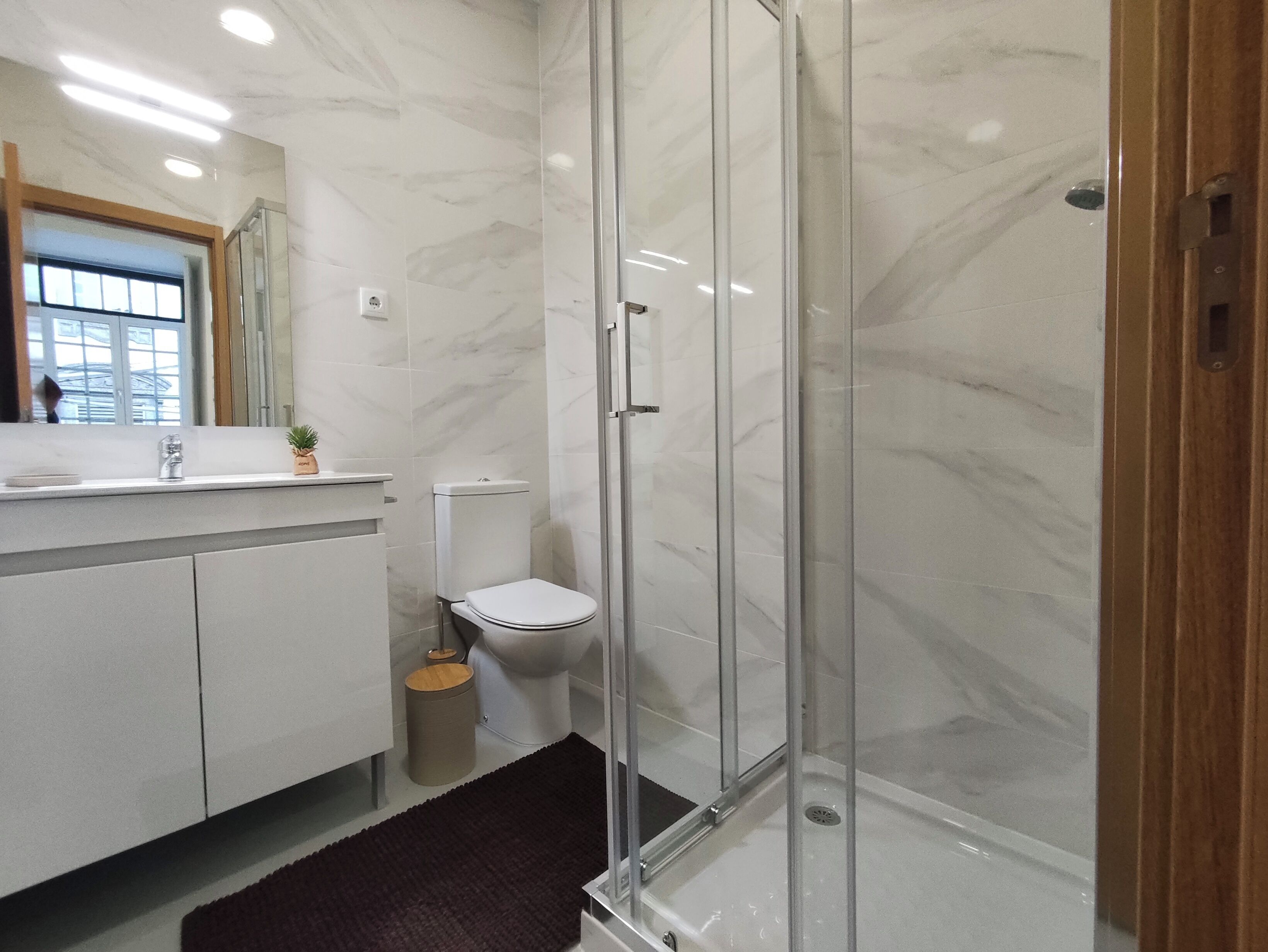 Basic Suite | Bathroom | Hair dryer, soap, shampoo, toilet paper