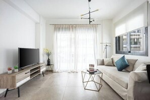 Living area - Athenean Modern Escape near Marina Flisvos-C3 (Paleo Faliro)