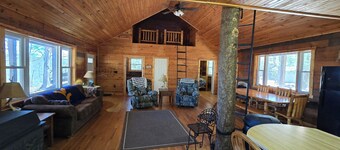 Anglers Ridge 2-Bed Log Cabin on 140 Acres: River Frontage & Valley Overlook