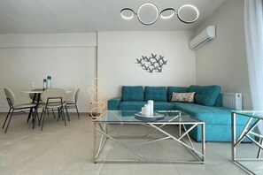 Living area - Athenean Modern Escape near Marina Flisvos-E1 (Paleo Faliro)
