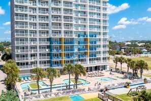 Exterior - Oceanfront condo with pool, hot tub, lazy river - direct beach access (Myrtle Beach)