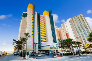 Exterior - Oceanfront condo with pool, hot tub, lazy river - direct beach access (Myrtle Beach)