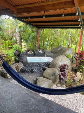 Outdoor spa tub - Ceiba EcoContainer / La Fortuna / Jacuzzi - AC - WIFI. (Agua Azul)