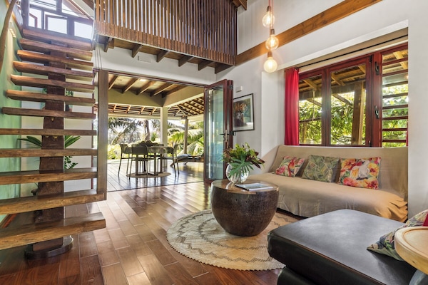 Bungalow, vue sur le jardin | Aire de séjour
