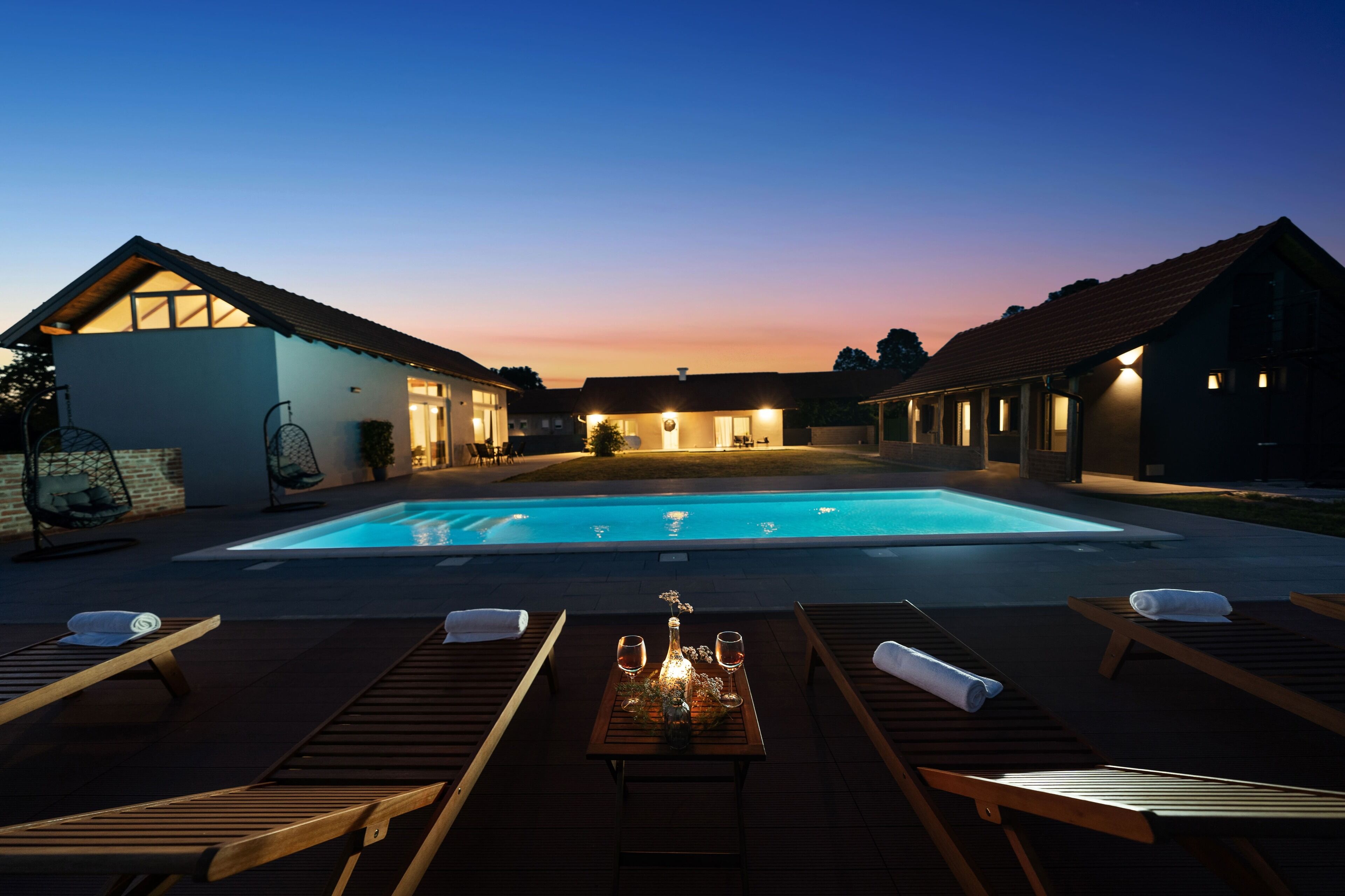A heated pool