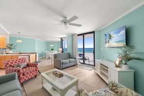 Living area - New Listing! Summer Specials & Free Beach Chair Service ~ 3rd Floor (Panama City Beach)