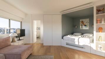 1 dormitorio, cuna de viaje, wifi y ropa de cama