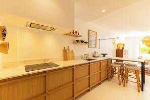 Fridge, microwave, oven, stovetop - Beautiful Villa with Garage in Downtown Biarritz (Biarritz)