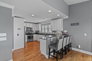 Fridge, microwave, oven, stovetop - "2ice As Nice" - 4 Bedrooms, 3.5 Bathrooms, Private Pool (Holden Beach)