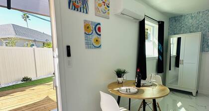 Cozy Private Studio with Hot Tub and Workspace Near Gulf Beaches