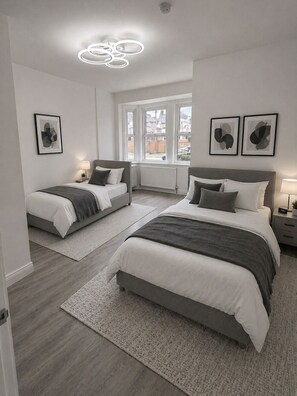 2 chambres, bureau, fer et planche à repasser, Wi-Fi gratuit
