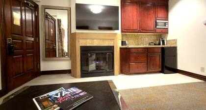 BC Lodge King Suite | Fireplace | Village Location