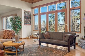 Living area - Bigfork Eagle Bend House - Spacious, Private & Serene - 4 Bdrm/4 Bthrm (Bigfork)