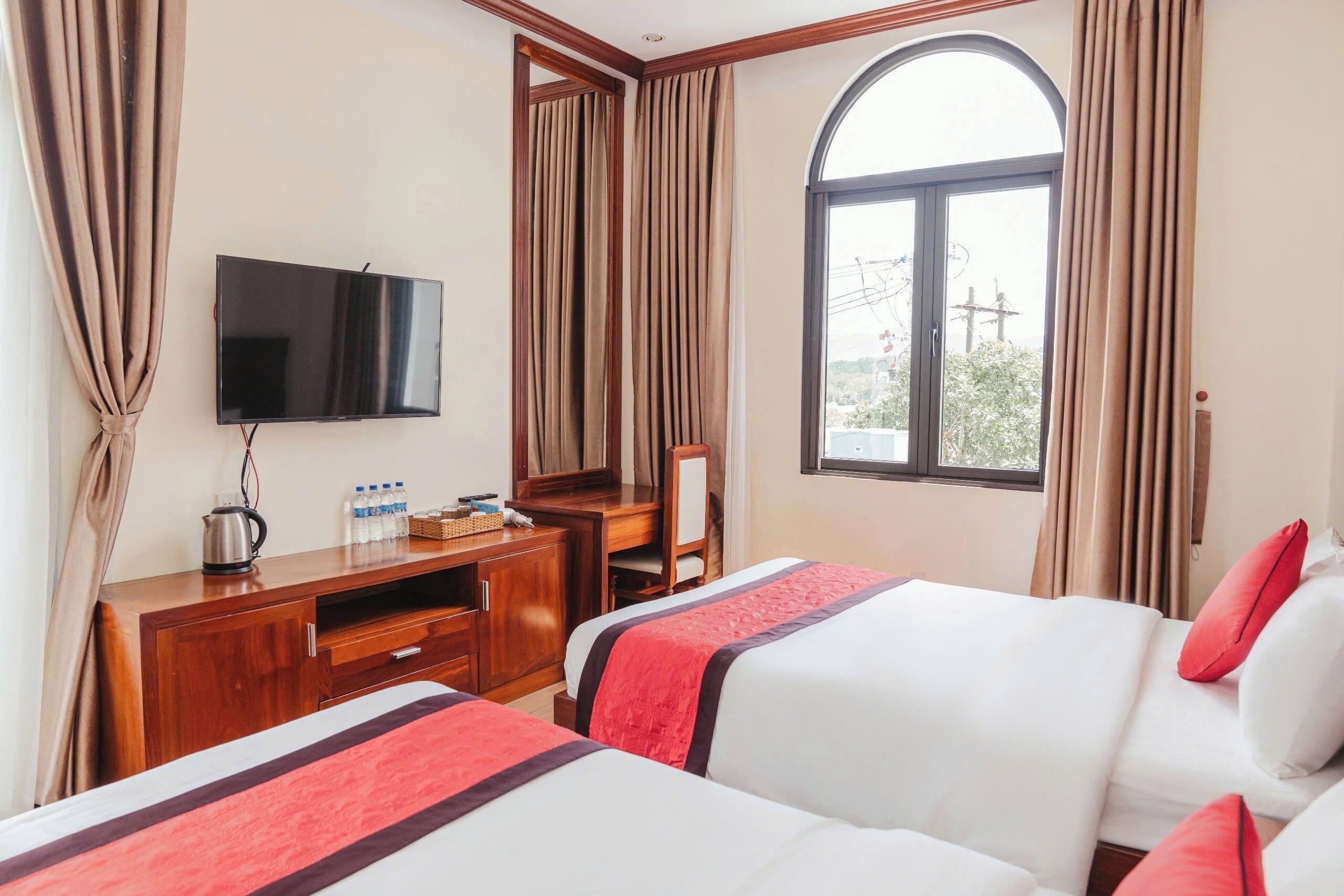 家庭四人房, 阳台, 花园景观