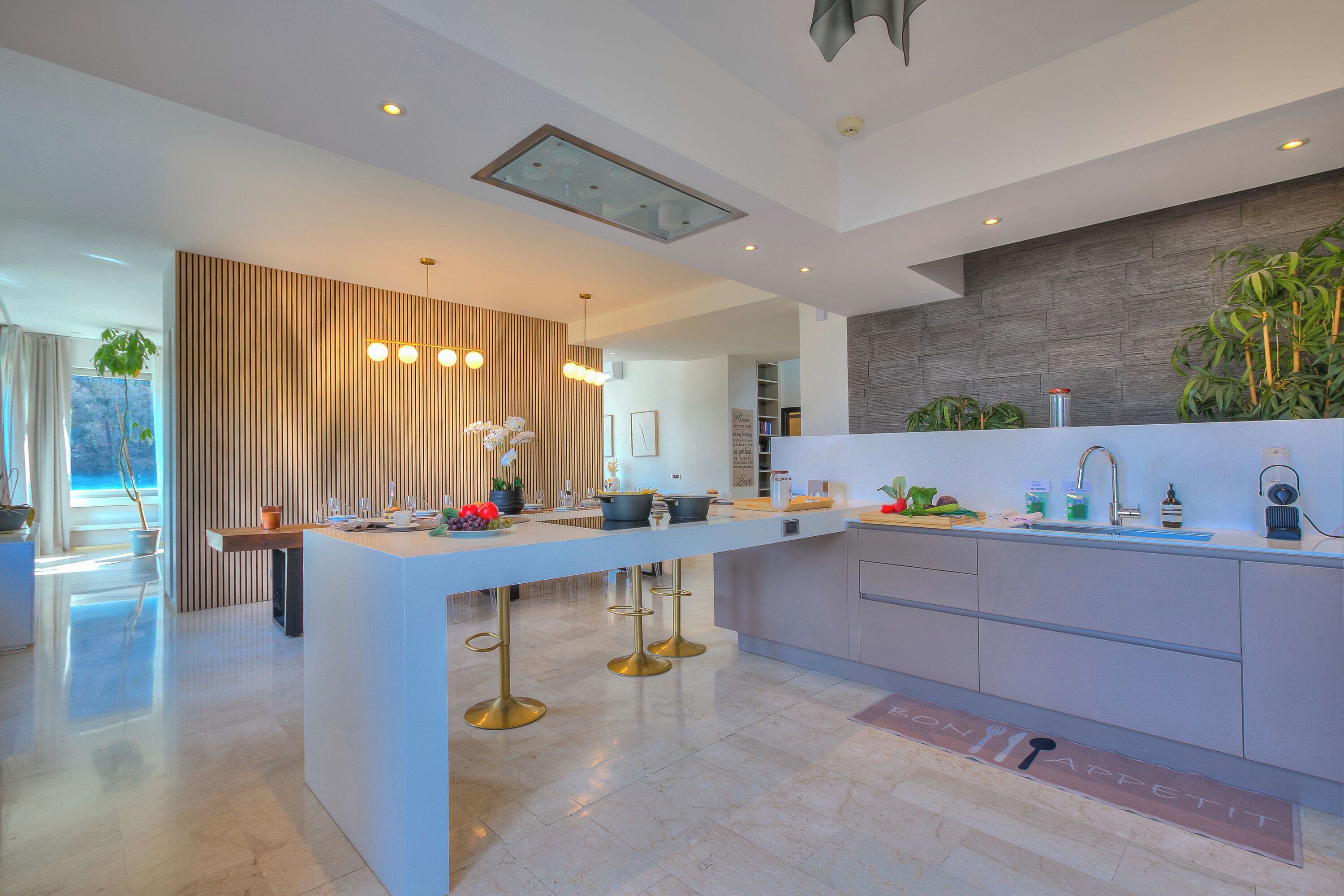 Standard Villa, Multiple Bedrooms, Refrigerator & Microwave (Lugano Lake view villa w. private) | Private kitchen | Fridge, microwave, oven, stovetop