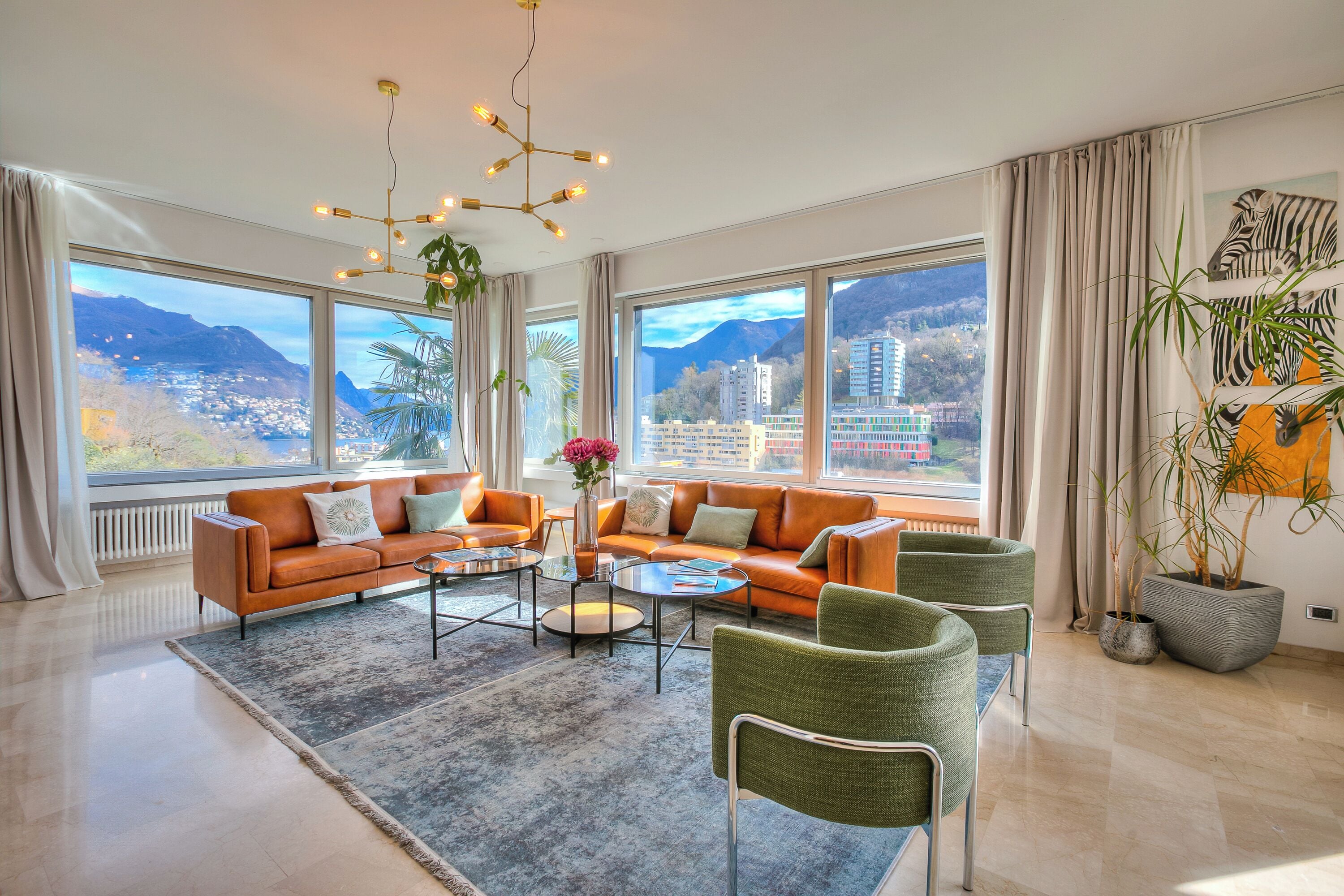 Standard Villa, Multiple Bedrooms, Refrigerator & Microwave (Lugano Lake view villa w. private) | Living area