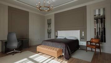 Suite, 1 trÚs grand lit, balcon, vue cour intérieure