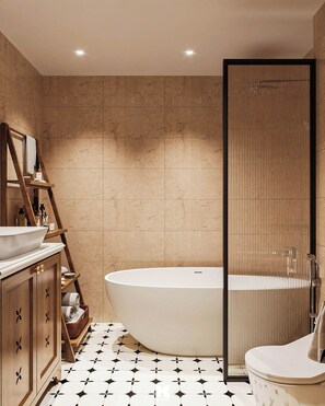 Doppia Superior | Bagno | Combinazione doccia/vasca, doccia idromassaggio, set di cortesia firmato
