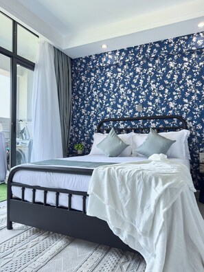 Departamento, balcón, vista a la ciudad