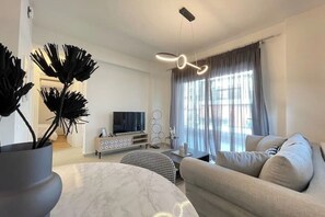 Living area - Athenean Modern Escape near Marina Flisvos-F3 (Paleo Faliro)
