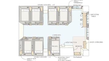 Shared Dormitory, Mixed Dorm, Non Smoking | Floor plan