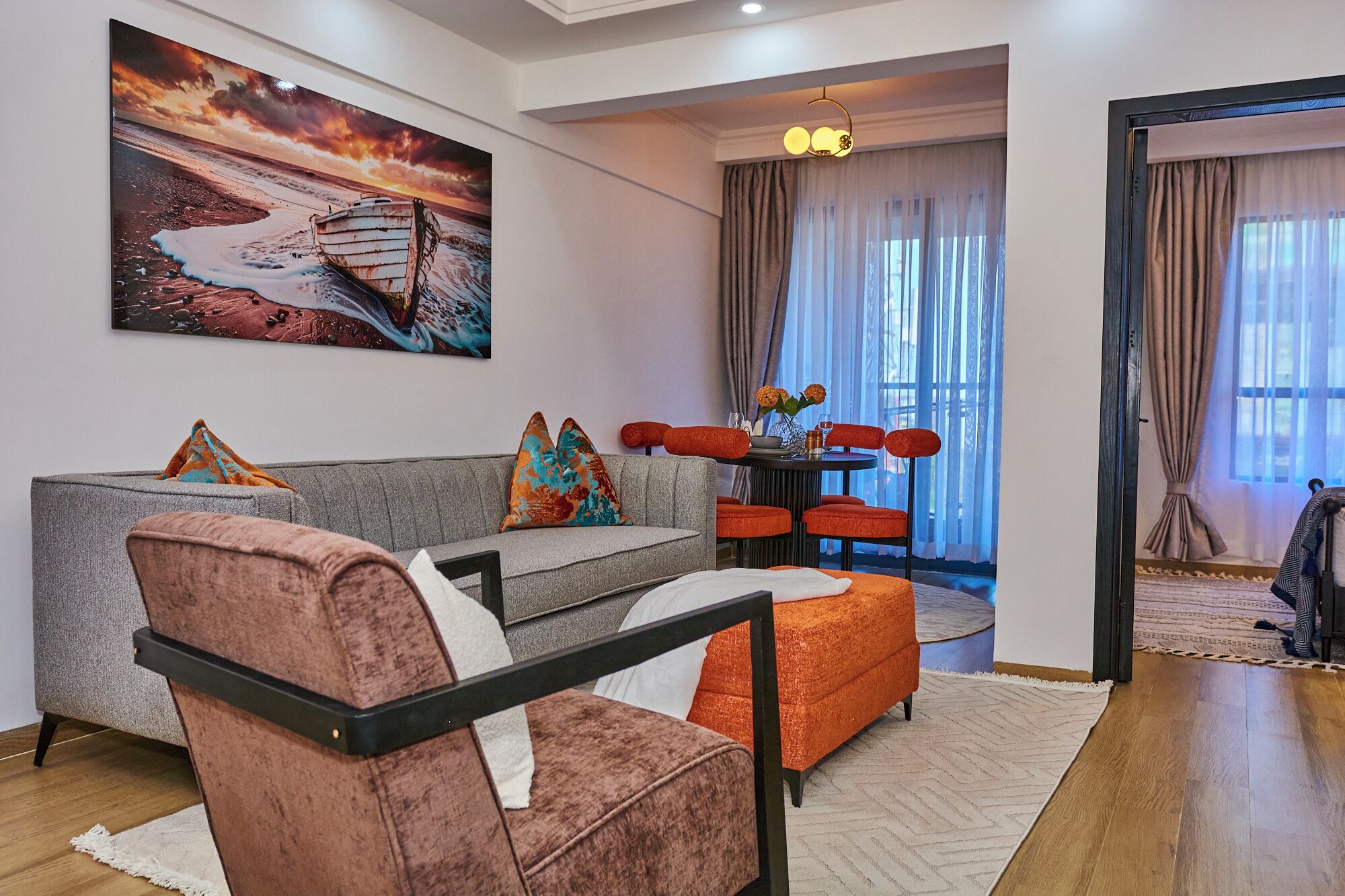 Appartement, vue sur la ville | Aire de séjour