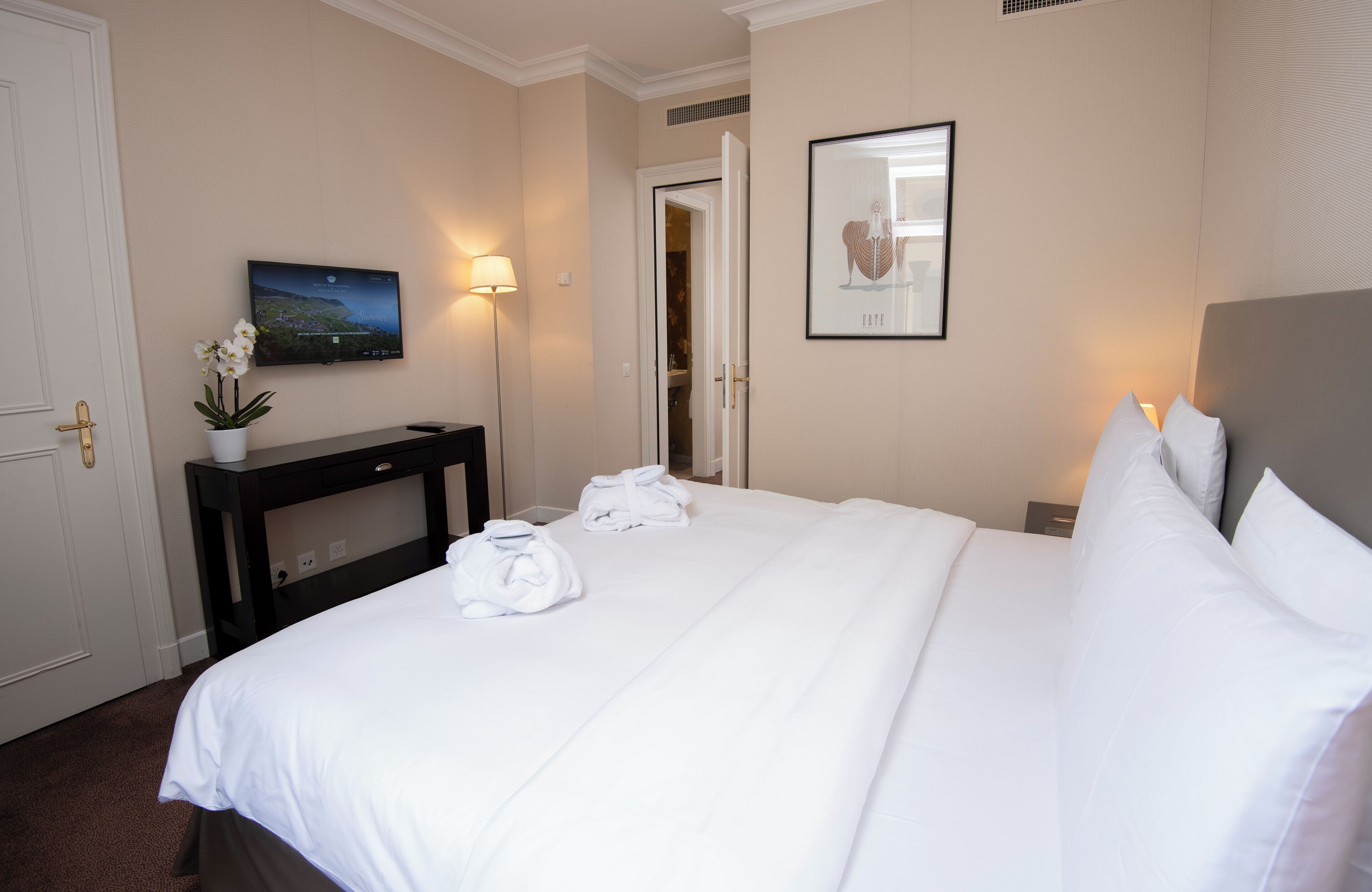 Familiekamer, balkon, uitzicht op de stad