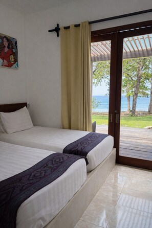 Kamar Double atau Twin Deluks, pemandangan samudra