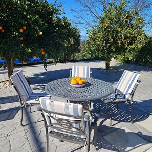 Apartment, 1 Schlafzimmer, barrierefrei, Raucher | Speisen im Freien