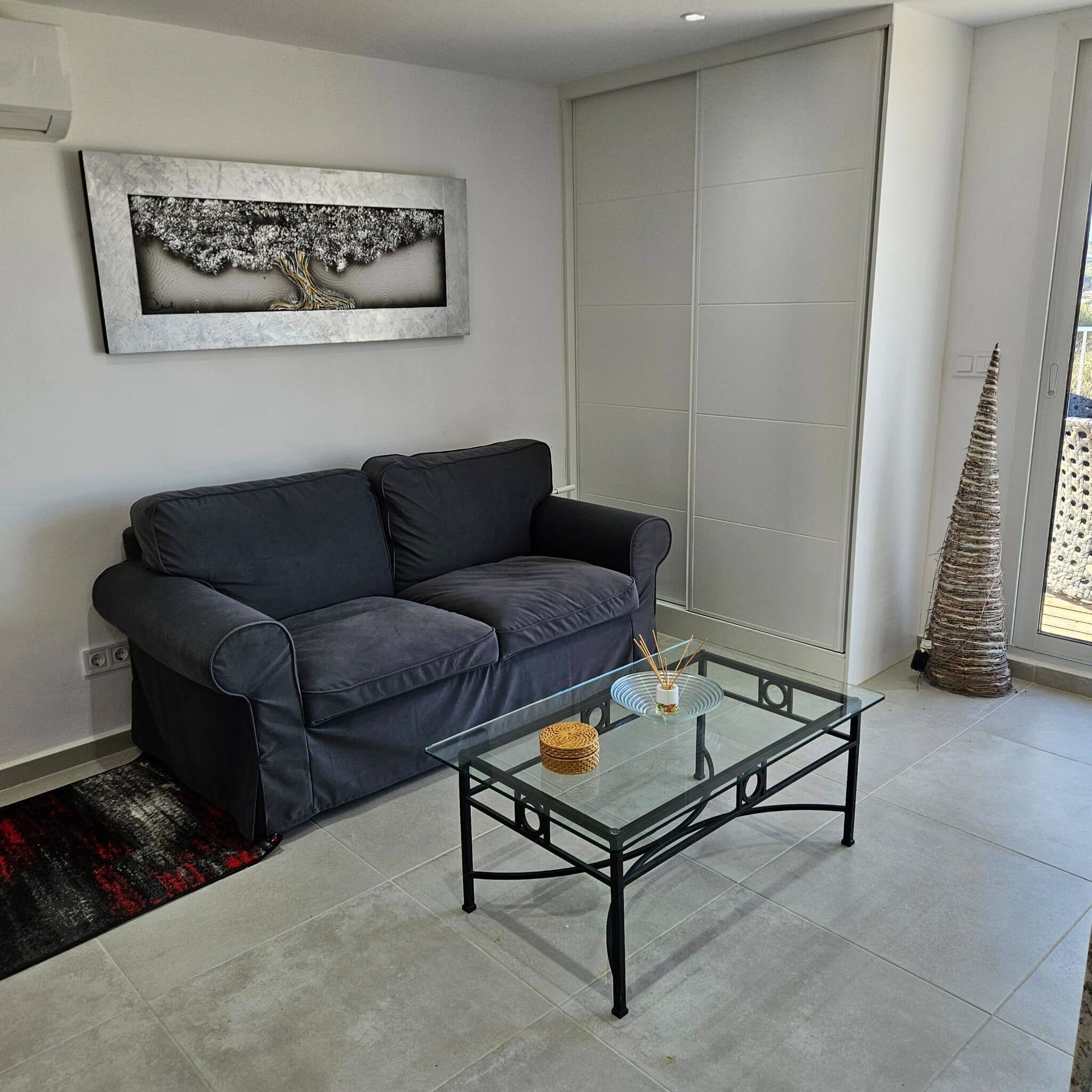 Apartment, 1 Bedroom, Accessible, Smoking | Living room