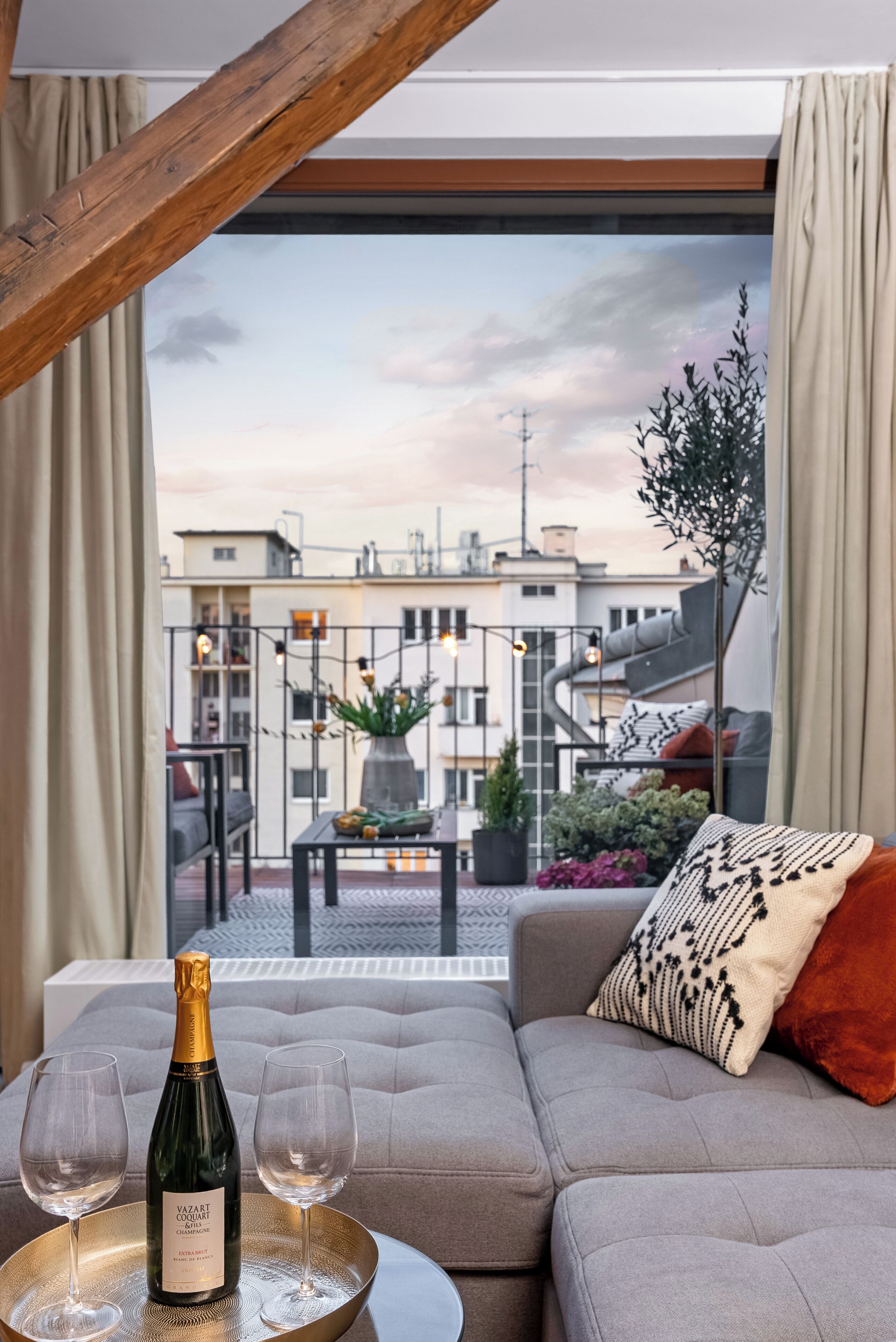 Leilighet – superior, byutsikt | Terrasse/patio