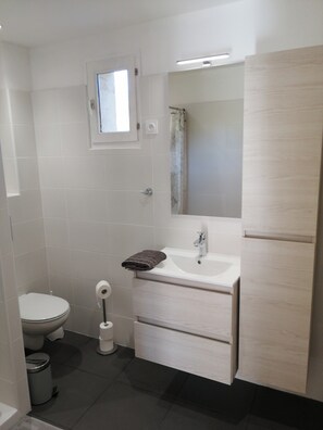 Bathroom - Vacation apartment TERRE on a vacation farm in Provence (Pont-Saint-Esprit)