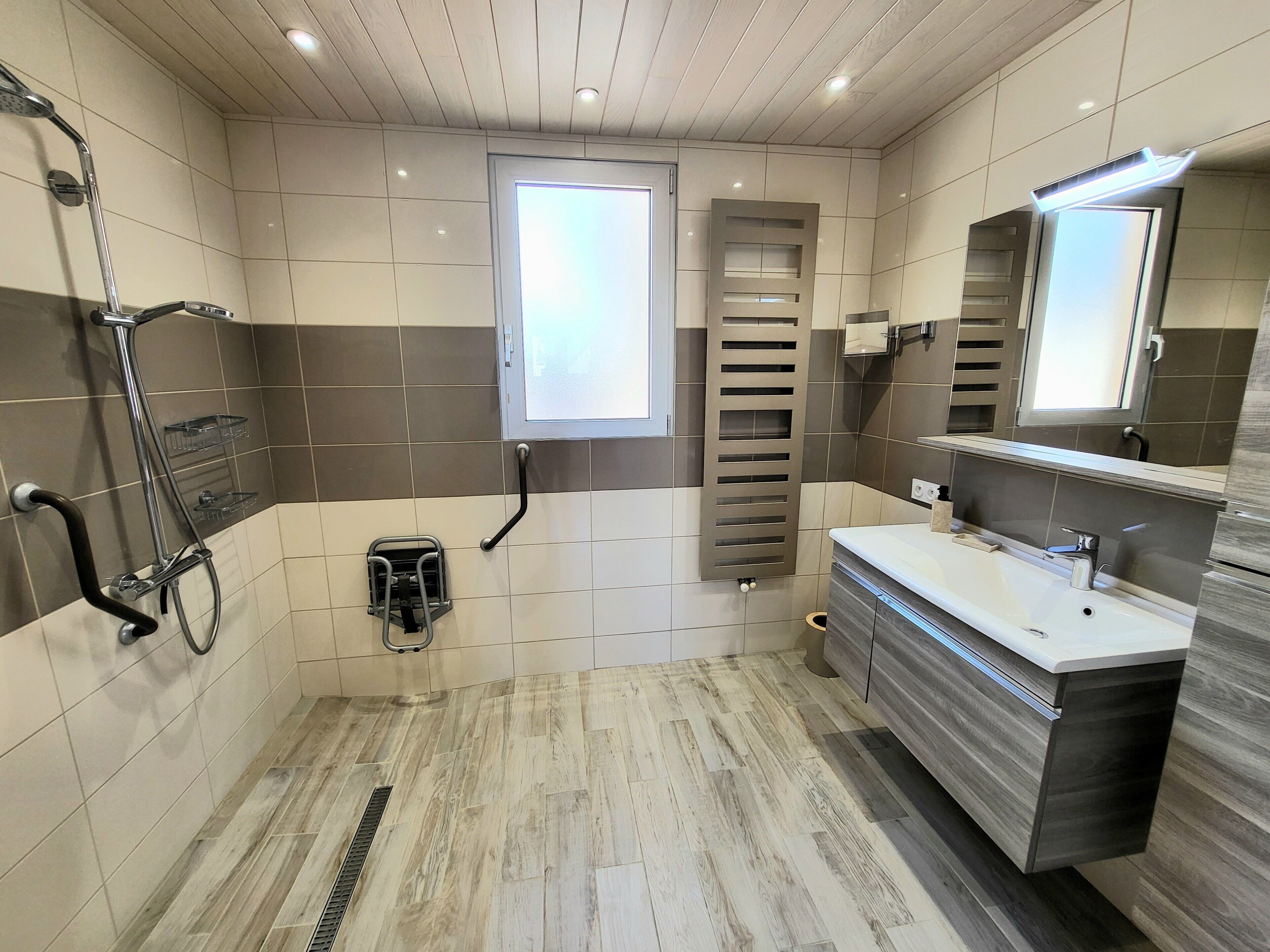 Shower, hair dryer