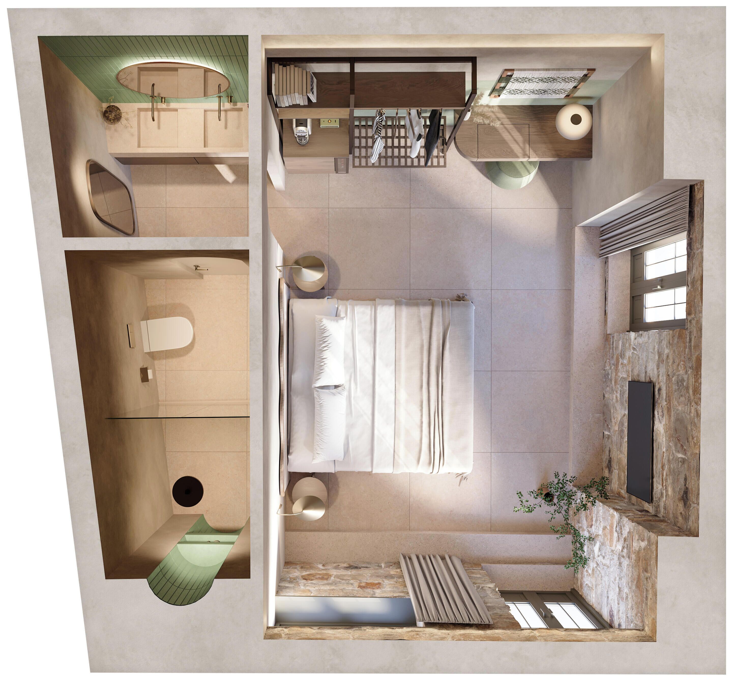 豪華客房, 城市景觀 | 樓層平面圖