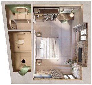 디럭스룸, 시내 전망 | 평면도