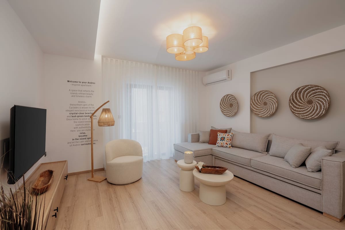 ซูพีเรียอพาร์ทเมนท์, 2 ห้องนอน, ปลอดบุหรี่, ระเบียง | บริเวณนั่งเล่น