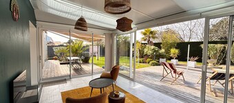 House with enclosed garden and veranda