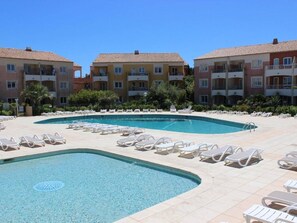 Pool - Studio cabin, AC, sea view - 4 guests (Les Issambres)