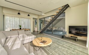 TV - Luxury Villa Mon DIOM I, seafront (Βασιλικός)