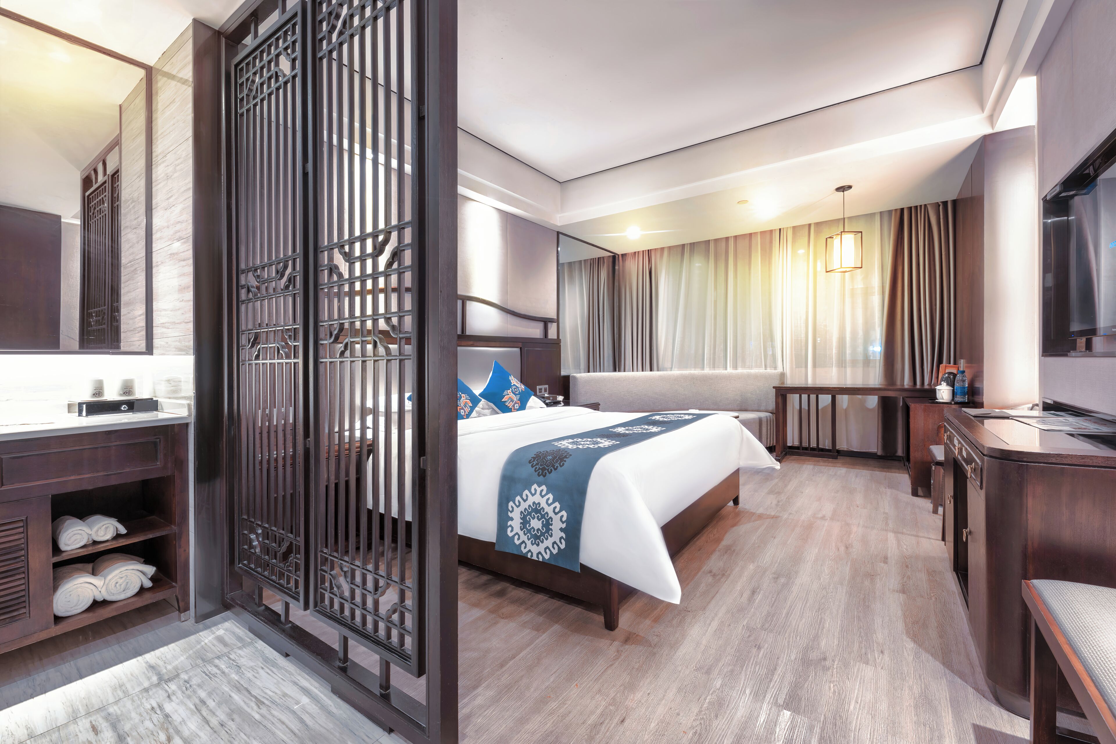Doppia Superior, vista città | Biancheria da letto di alta qualità, materassi in memory foam